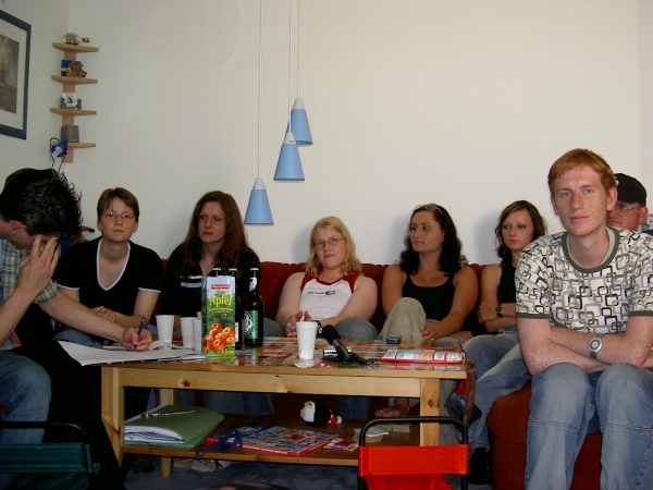 from left to right: Benny, Anja, Andrea, Rabea, Trixi, Nancy, Andreas, J�rgen